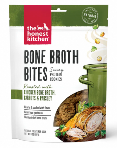 The Honest Kitchen Cookies Bone Broth Bites Chicken & Carrots 8 oz