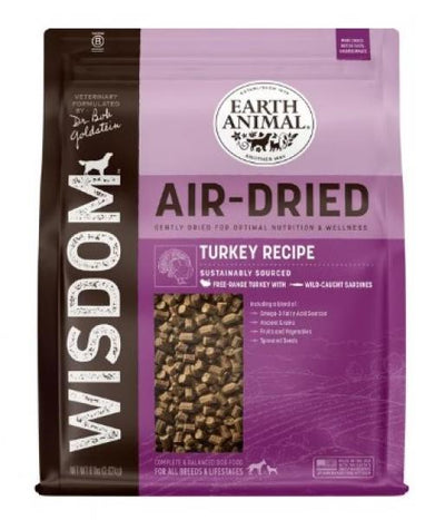 Earth Animal Dog Food Wisdom Air Dried Turkey 8 lb