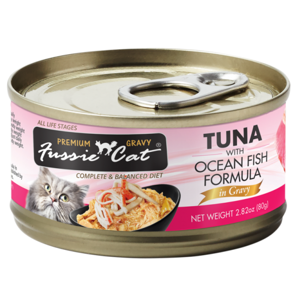 Fussie Cat Can GRAVY Tuna Ocean Fish 2.82 oz