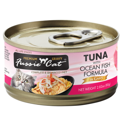 Fussie Cat Can GRAVY Tuna Ocean Fish 2.82 oz