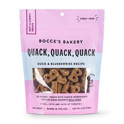 Bocce's Bakery Soft & Chewy Quack Quack Duck 6 oz Bag