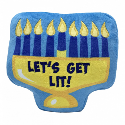 H&K Dog Power Plush Lets Get Lit Menorah