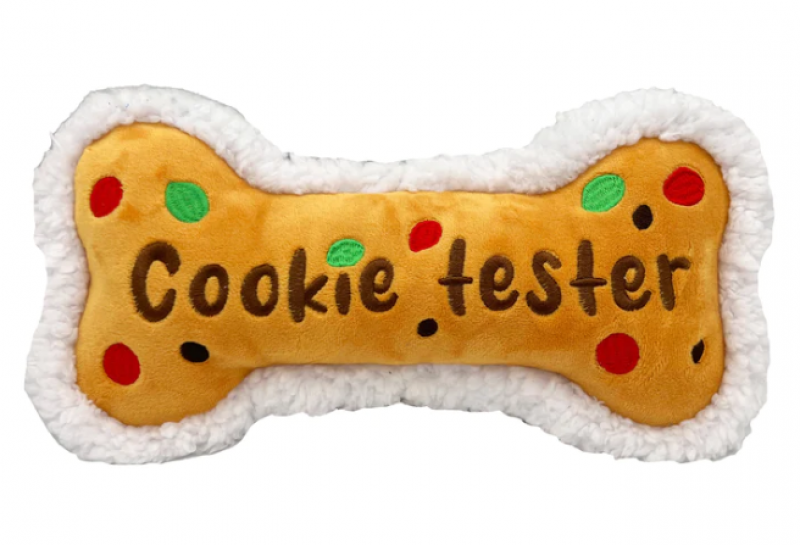 H&K Dog Power Plush Cookie Tester Bone