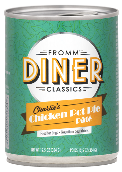 Fromm Dog Can Diner Classics Charlie's Pot Pie Pate 12.5 oz.