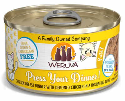 Weruva Cat Classic Can GF Pate Press Your Dinner 3 oz