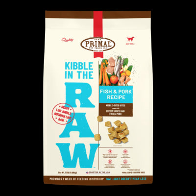 Primal Dog Food Kibble in the Raw Fish + Pork 1.5 lb