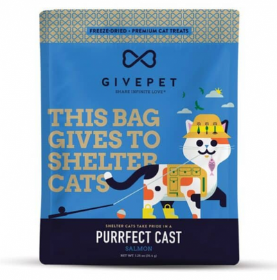 GivePet Cat Treat FD Salmon Purrfect Cast 1.25 oz.