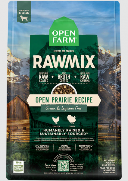 Open Farm Dog Dry GF RawMix Open Prairie 20 lb.