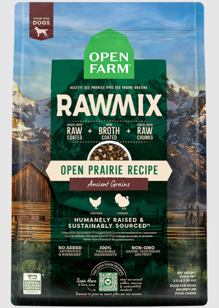 Open Farm Dog Dry Ancient Grain RawMix Open Prairie 3.5 lb.