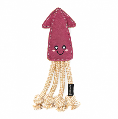 Zippy Paws Eco Suede and Rope Buddies Squid