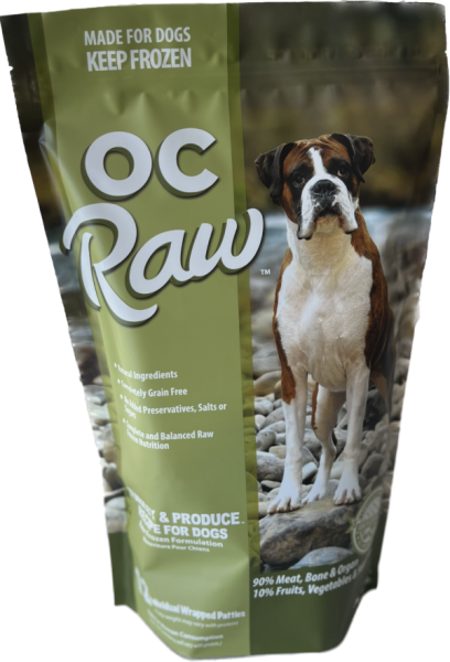 OC Raw Dog Frozen Food Turkey & Produce Patty Bag 6 lb