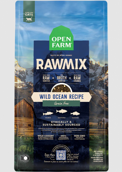 Open Farm Cat Dry GF RawMix Wild Ocean 8 lb.