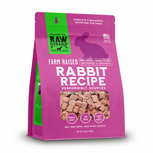 Raw Dynamic FD Dog Food Rabbit 14 oz