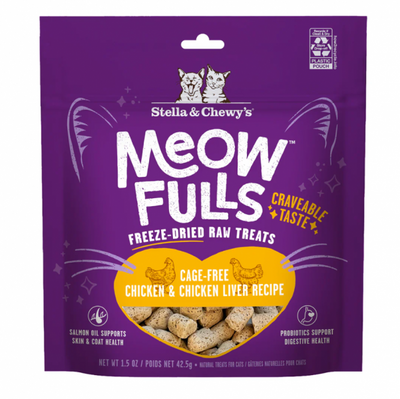 Stella & Chewy's Cat FD Treat Meowfulls Chick Chick Liver 1.5 oz