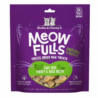 Stella & Chewy's Cat FD Treat Meowfulls Turkey Duck 1.5 oz