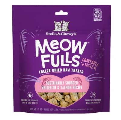 Stella & Chewy's Cat FD Treat Meowfulls Whitefish Salmon 1.5 oz