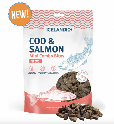 Icelandic Plus Cat Treat Combo Bites Cod & Salmon 1.7 oz