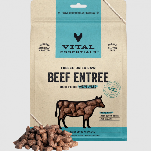 Vital Essentials Dog Food FD Mini Nibs Beef 5.5 oz