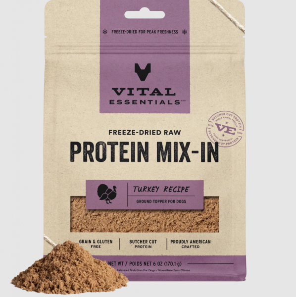 Vital Essentials Dog Topper Ground Mix-in Turkey 6 oz.