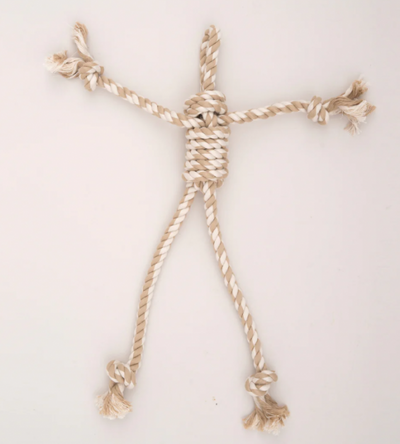 HH Dog Toy Rope X-Brace Bunny