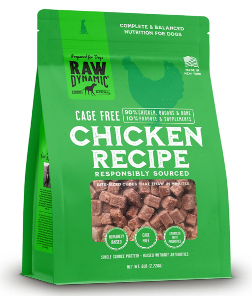 Raw Dynamic Dog Frozen Food Chicken 6 lb.