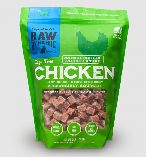 Raw Dynamic Cat Frozen Chicken 3 lb.