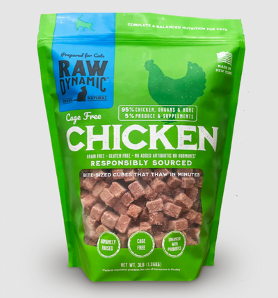 Raw Dynamic Cat Frozen Chicken 3 lb.