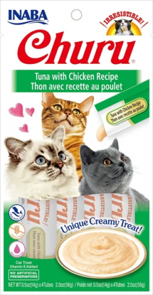 Ciao Churu Purees Tuna w/ Chicken 2 oz. 4 pk