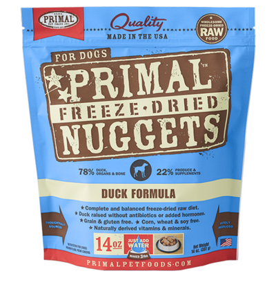 Primal Dog FD Nuggets Duck 14 oz.