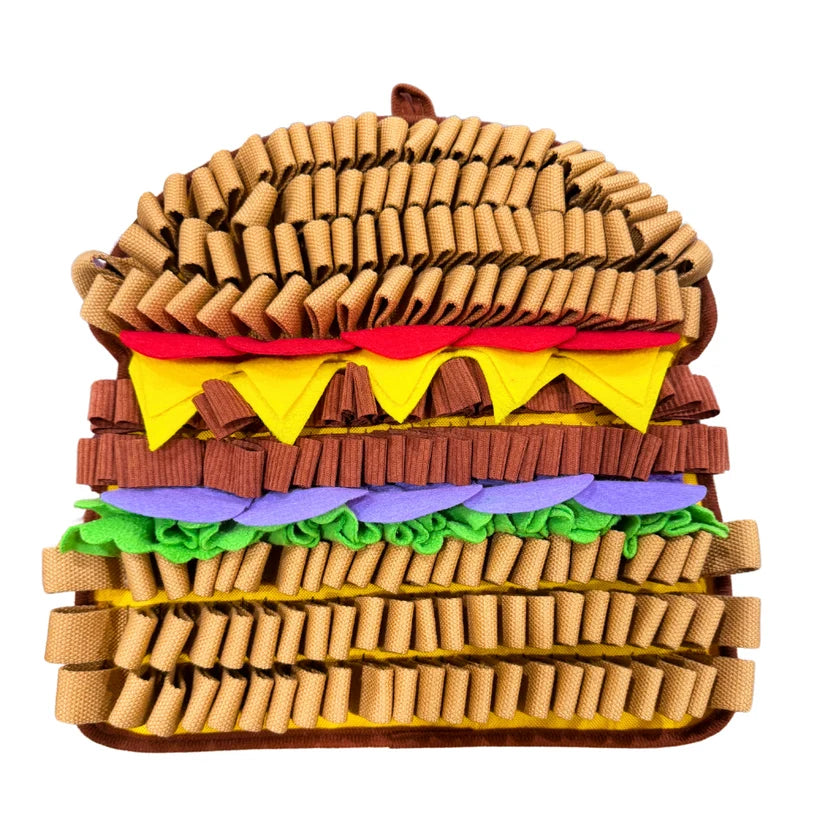 PawzNDogz Dog Toy Snuffle Mat Juicy Hamburger