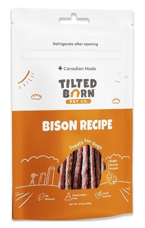 Tilted Barn Dog Treat Bison 3.53 oz