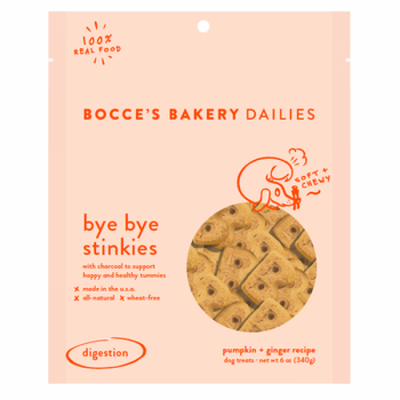 Bocce's* Bakery Dailies Soft & Chewy Bye Bye Stinkies 6 oz Bag
