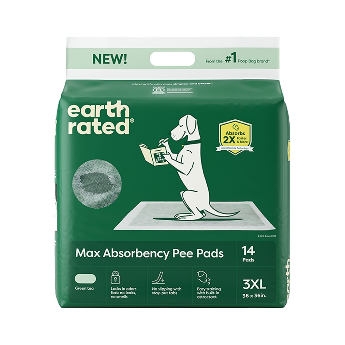 Earth Rated Dog Pee Pads 14 Pack XXXL 36" x 36"
