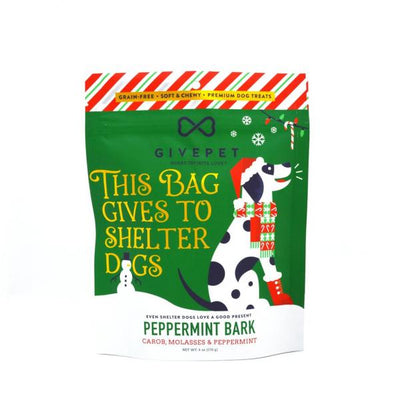 GivePet Holiday Dog Treat Soft Peppermint Bark 6 oz.