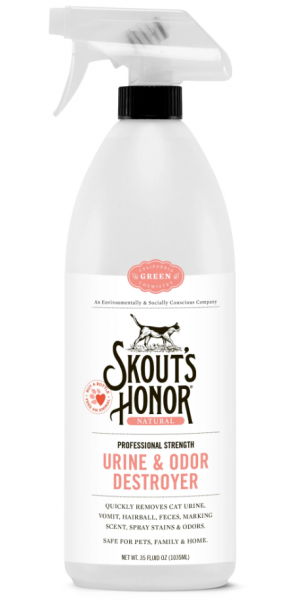 Skout's Honor* Cleaning Urine & Odor Destroyer Cat Pink Label 35 oz