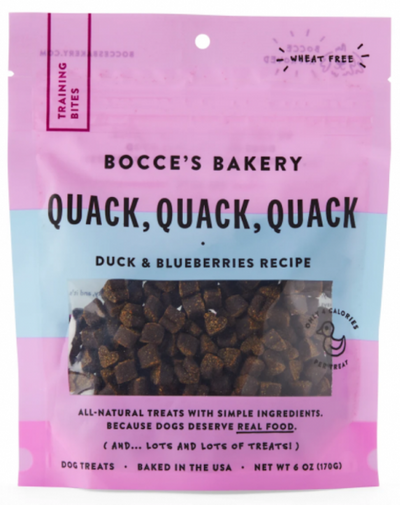 Bocce's* Bakery Everyday Training Bites Quack Quack Duck 6 oz Bag