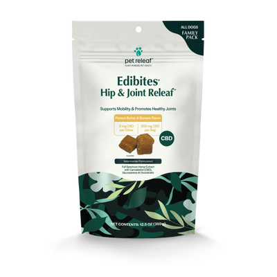 Pet Releaf* Edibites Hip and Joint Releaf PB Banana Family Size 6 mg