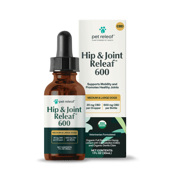 Pet Releaf* Hip and Joint Organic Hemp Oil 600 mg