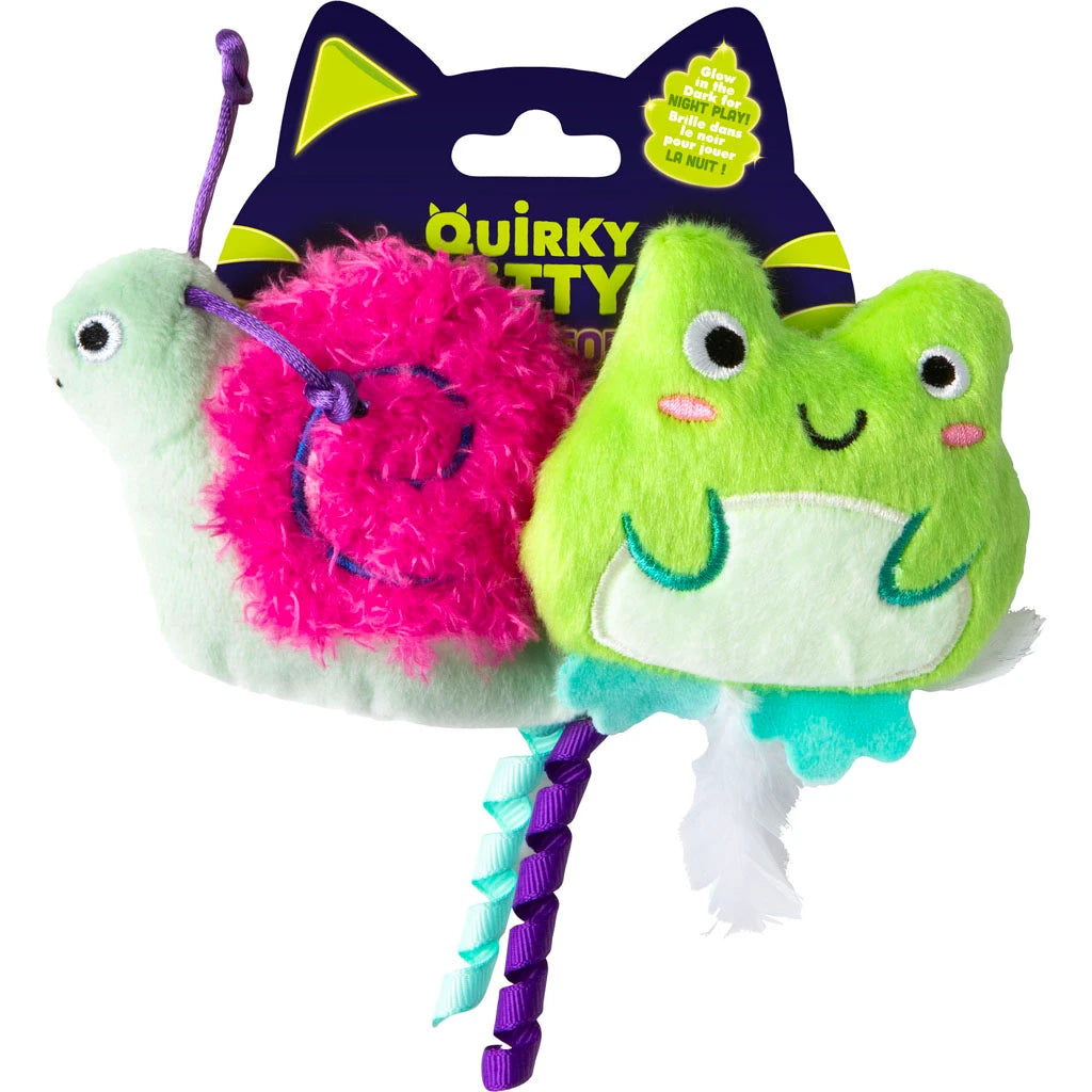 Quirky Kitty Cat Toy Glowing Critters 2 pc