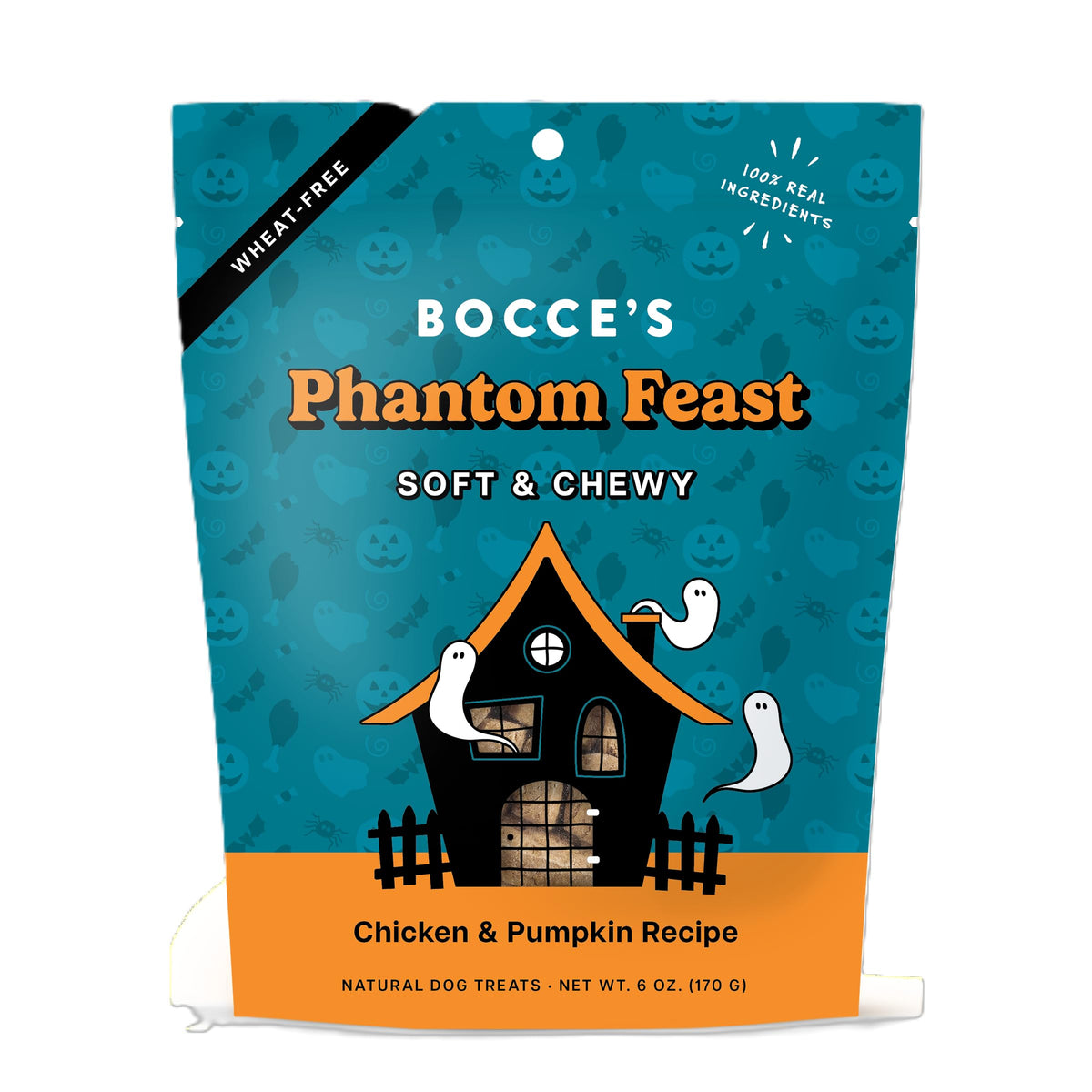Bocce's* Dog Treat Halloween Phantom Feast 6 oz.