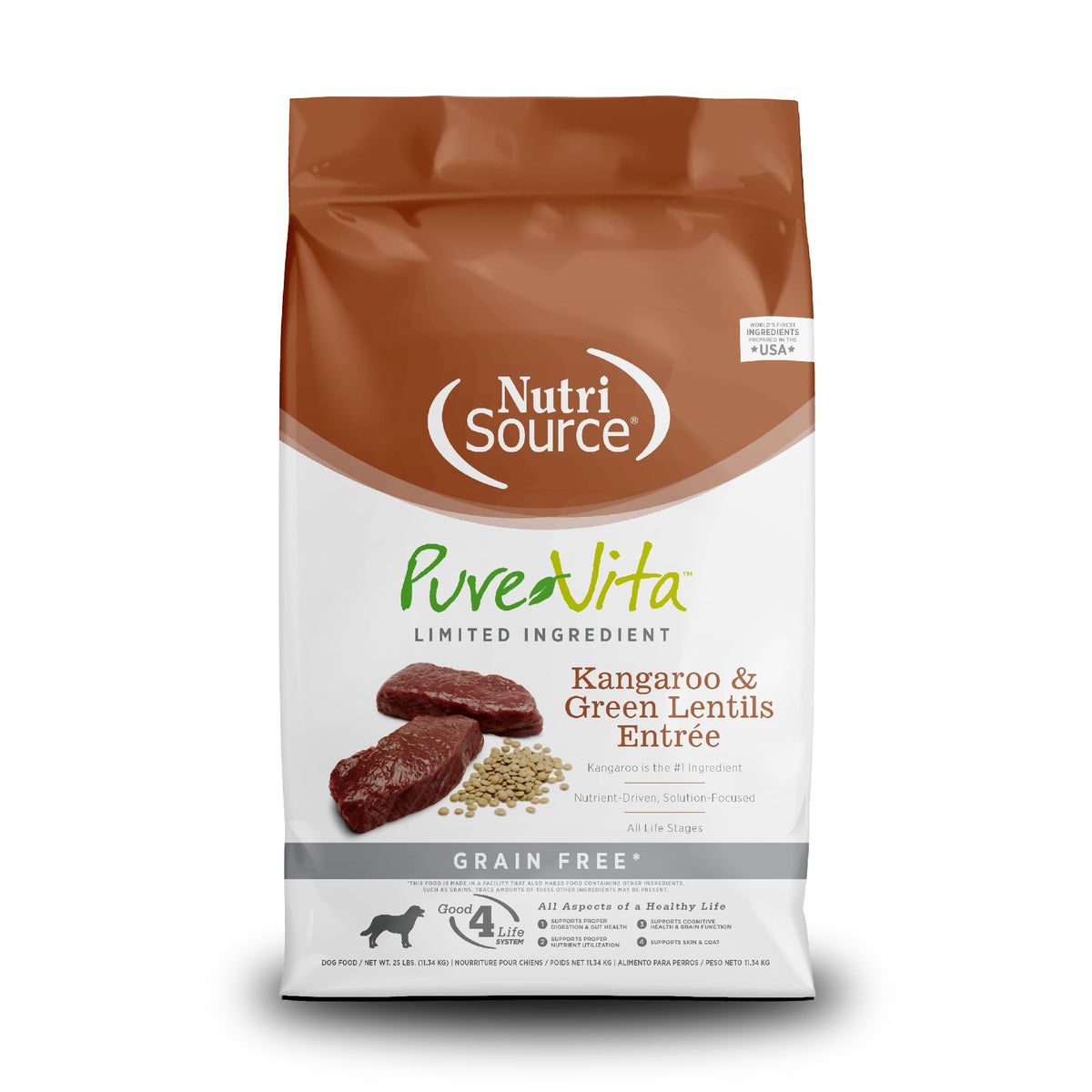 Pure Vita GF Kangaroo & Lentil 25 lb.