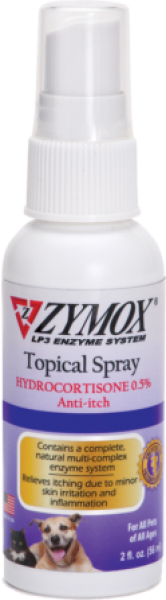 Zymox Topical Spray w/ .5% Hydrocortisone 2 oz.