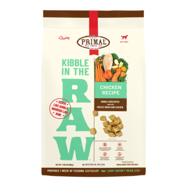 Primal Dog Food Kibble in the Raw Chicken 9 lb