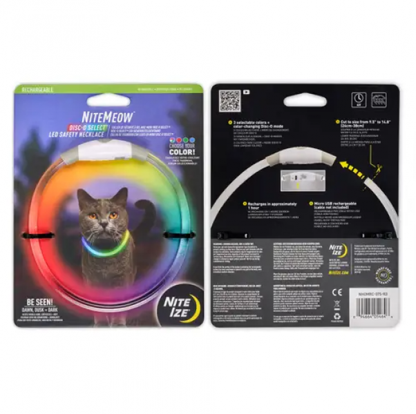 Nite Ize NiteMeow Cat Rechargable LED Safety Necklace 1