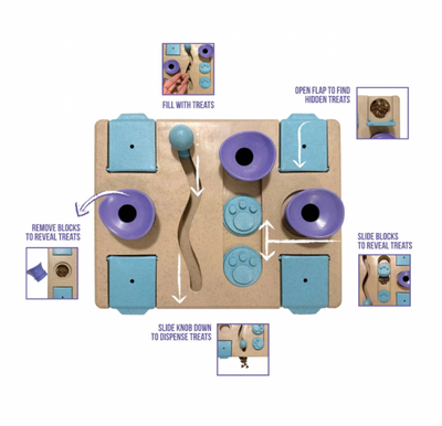 fouFIT Hide n Seek Multi-Play Busy Board Puzzle Toy Features