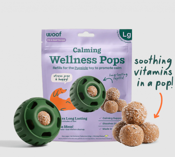 Woof Dog Treat Calming Wellness Refill Pops