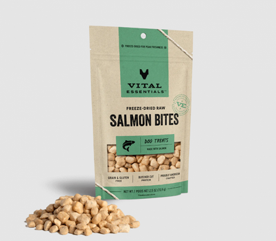 Vital Essentials Dog Treat FD Bites Salmon 5 oz