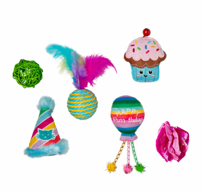 Fringe Cat Happy Purrthday 6 pcs 