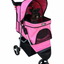 Dogline Three-Wheel Stroller Pink
