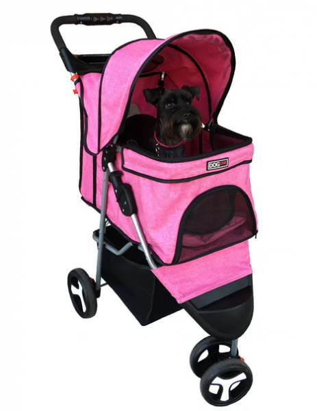 Dogline Three-Wheel Stroller Pink